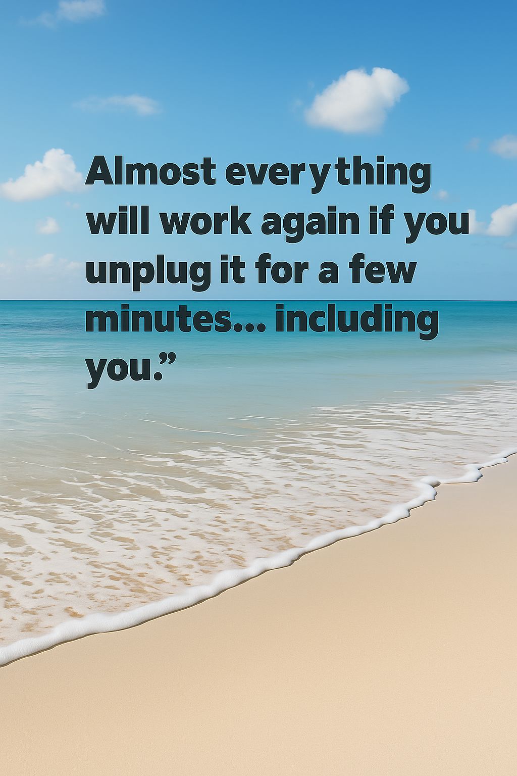 Burnout isn’t a badge of honor. We glorify “grind mode.” But even machines overheat. And you? You’re human. Taking a break doesn’t slow your growth – it fuels it.