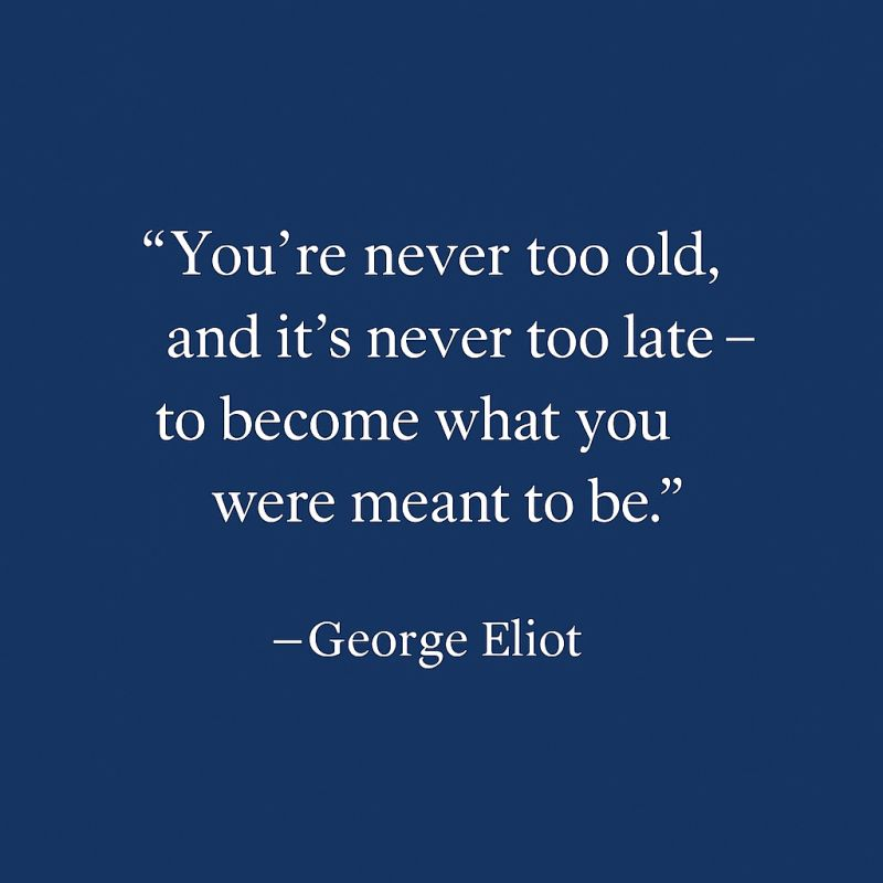 “Too late”? Read this. Colonel Sanders was 62 when he franchised KFC. Grandma Moses started painting at 78. Ray Kroc joined McDonald’s at 52. Vera Wang entered fashion at 40. Oprah was fired at 23. And you?